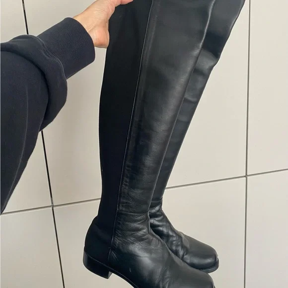 Stuart Weizmann black 5050 over the knee boots SZ 7 - Picture 10 of 16